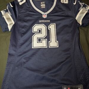 Dallas Cowboys Jersey Womens small Blue NFL Football Ezekiel Elliott 21 Nike